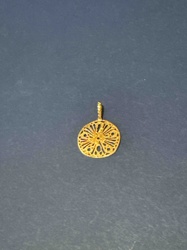 Gold Filigree Disc Pendant