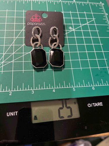 Paparazzi Black Gemstone Drop Earrings