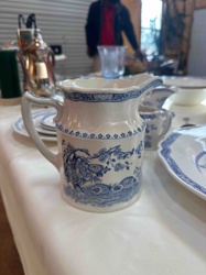 Blue and White Transferware Pitcher
