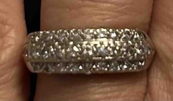 14K White Gold Diamond Band Ring