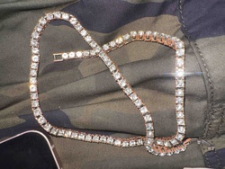 Rose Gold Diamond Tennis Chain