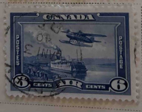 Canada 6 Cents Postage Stamp - Fort Garry Airmail