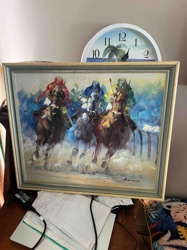 Dynamic Horse and Rider Abstract Painting