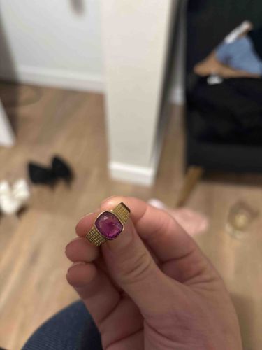 Antique 24K Gold Ruby Ring