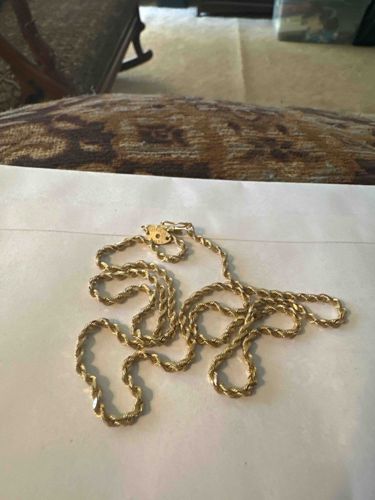 Gold Rope Chain Necklace