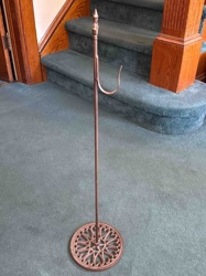 Victorian Style Cast Iron Fireside Companion Stand with Poker
