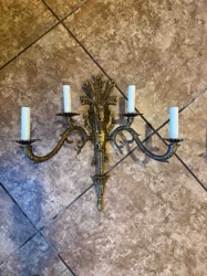 Three-Light Gilt Bronze Sconce