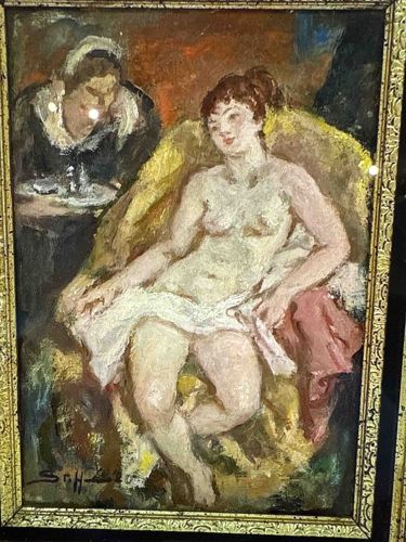 Seated Nude with Attendant