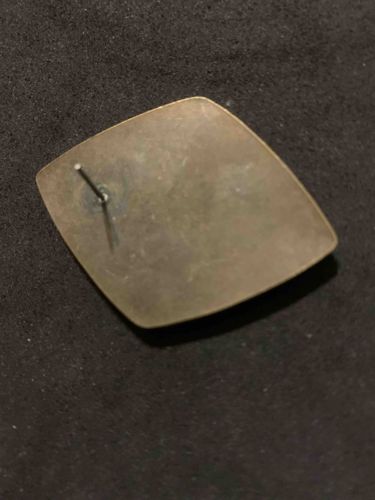 Vintage Bronzed Geometric Post Earring