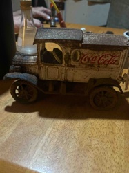 Vintage Cast Iron Coca-Cola Delivery Truck Toy