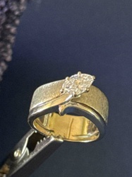 Bypass Design Marquise Diamond Ring