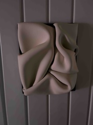 Abstract Wall Sculpture with Draped Form