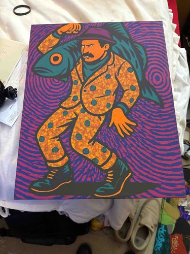 Man with Fish Art Print