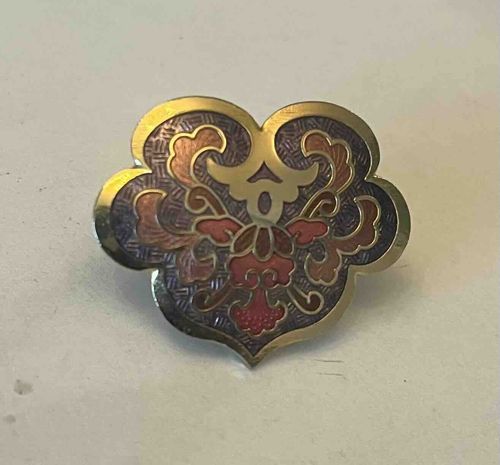 Vintage Cloisonné Scarf Clip