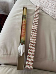 Vintage Christmas/New Year Decorative Taper Candle in Original Box