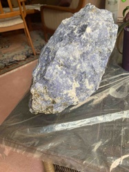 Massive Blue Mineral Specimen (Possible Sapphire or Corundum-bearing Rock)