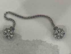 Vintage Rhinestone Dress Clip / Sweater Guard