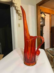 Murano Style Pulled Glass Vase/Ewer