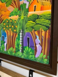 Tropical Landscape Folk Art Painting by Lois (2000)