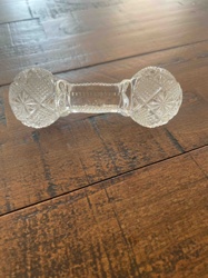 Cut Glass Dumbbell-Shaped Novelty or Paperweight