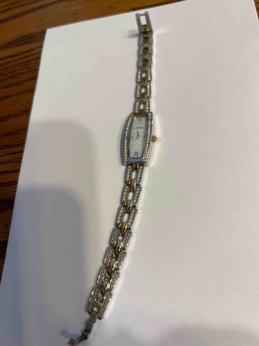 Two-Tone Ladies' Rectangular Jewelry Watch