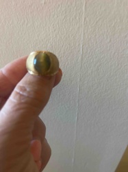 Gold Tone Cat's Eye Gemstone Ring