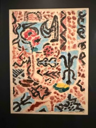 Abstract Composition with Floral and Geometric Motifs