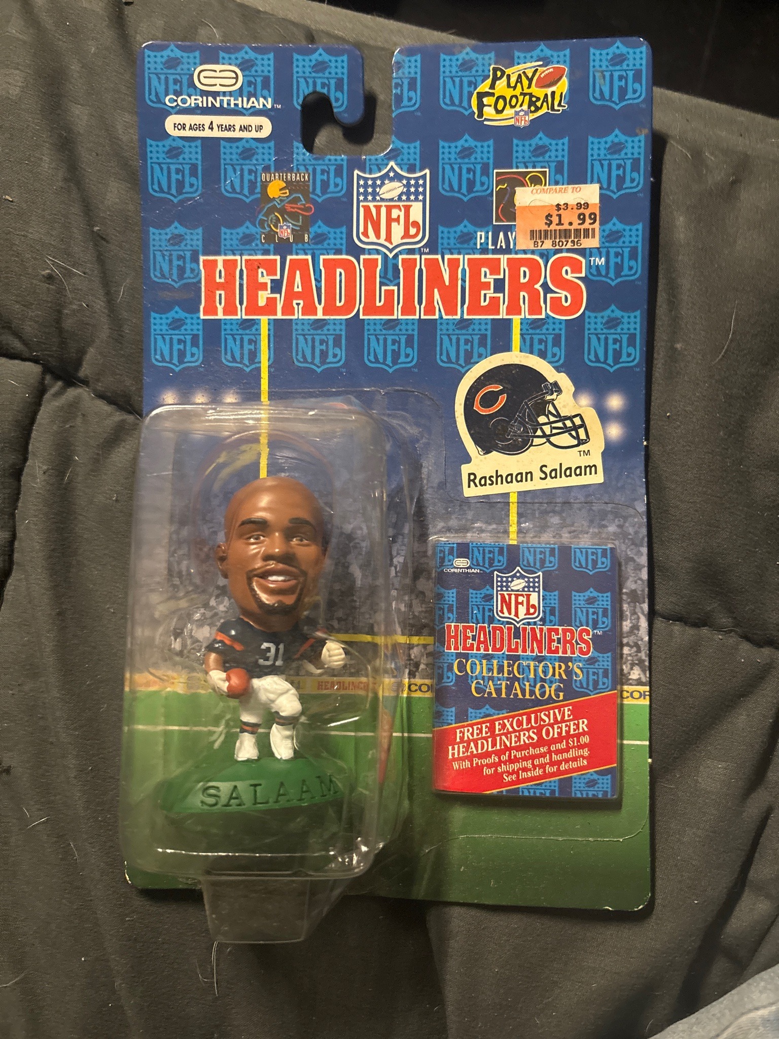 Submitted photo of NFL Headliners Rashaan Salaam action figure (not authenticated)