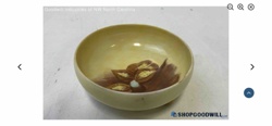 Antique T&V Limoges France Small Porcelain Footed Bowl with Almond Decoration