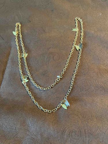 Gold-Tone Butterfly Charm Layered Necklace