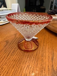 Westmoreland Iridescent Pedestal Compote Dish