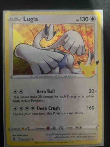 Lugia 022/025 Pokémon Celebrations Trading Card