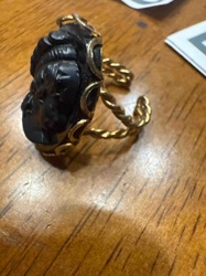 Cameo Ring with Twisted Band