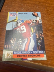 Reggie Johnson 1990-1992 NFL Pro Set Football Card (Denver Broncos #89)