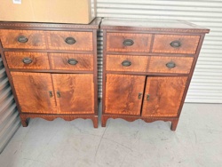 Pair of Federal/Georgian Revival Style Commodes/Chest-on-Stands