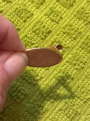 14K Gold Oval Blank with Loop