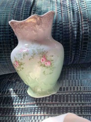 Vintage Hand-Painted Rose Motif Vase