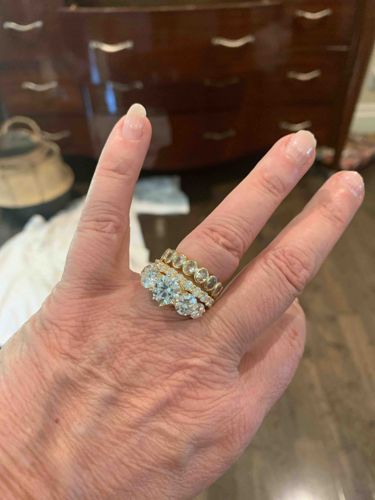 Two-Tone Gold-Toned Moissanite Ring Stack
