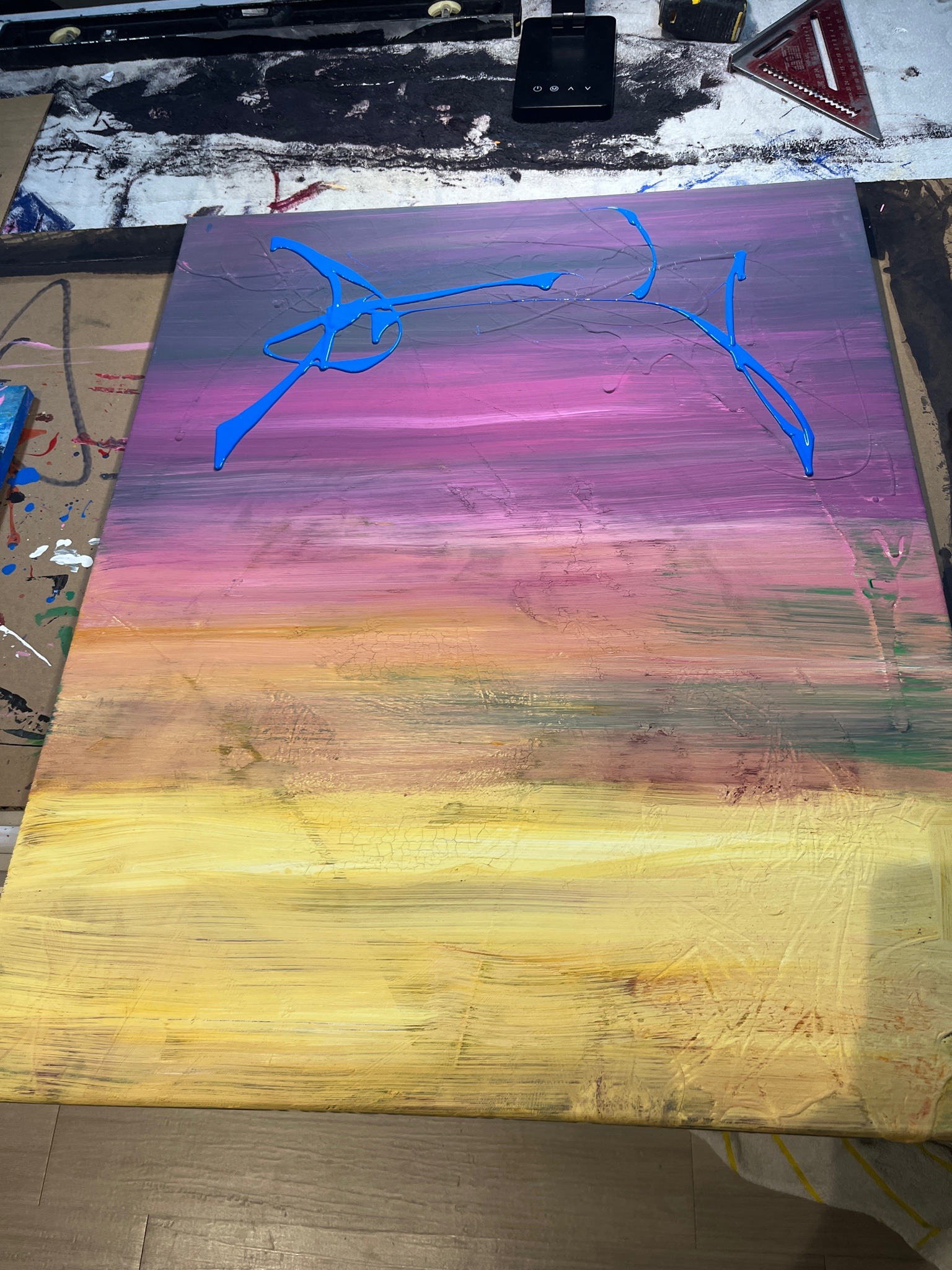 Submitted photo of Abstract mixed media painting