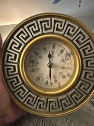 Chinese Style Desk Clock with Greek Key Fretwork