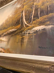 Autumn River Landscape Oil Painting by Marvin
