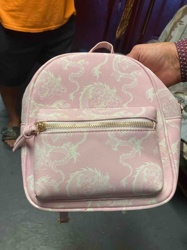 Pink Dragon Print Mini Backpack