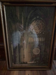 Framed Gothic Cathedral Interior Art Print