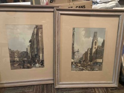 Framed Parisian Street Scene Prints