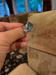 Aquamarine and Diamond Cocktail Ring