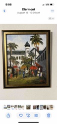 Outdoor Market Scene Oil Painting