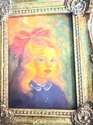 Framed Miniature Portrait of a Young Girl