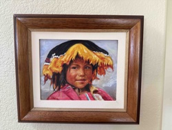 Framed Portrait of a Child in Traditional Attire