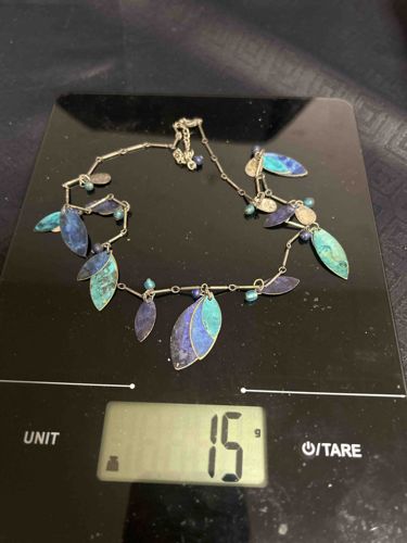 Artisan Enamel and Bead Droplet Necklace