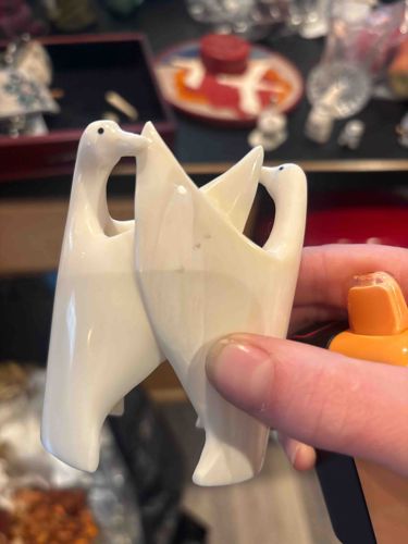 Interlocking Ceramic Bird Salt and Pepper Shakers